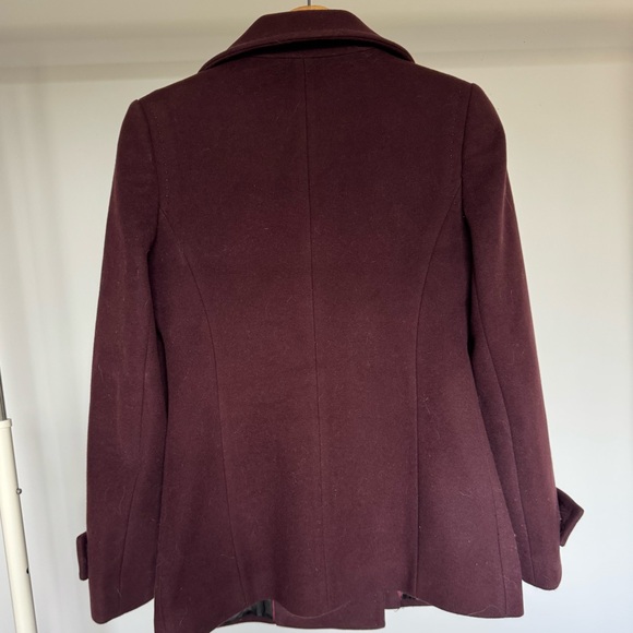 Aritzia Babton Pea Coat in Burgundy/Merlot colour. - Picture 6 of 6
